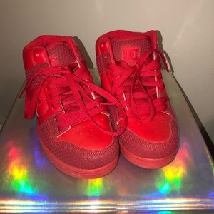 All Red DC Skate Shoes